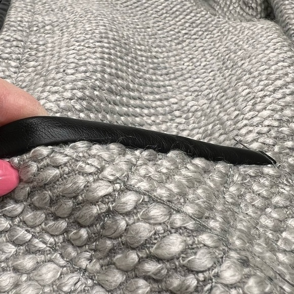 DANA BUCHMAN Classic Silver Grey Tweed Blazer Zip Up Jacket Women's Size S - Picture 13 of 16